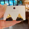 Pendientes Minimalistas Versátiles Geométricos Triangulares de Moda para Mujer con Diseño Único, Pendientes de Aguja de Plata, Nuevos Accesorios de Oreja de Moda 2025