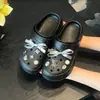 Diademas para Zapatos DIY para Crocs, Frescas y Transpirables para Verano, de Secado Rápido, que Aumentan la Altura, de Suela Gruesa, con Diseño de Lazo, Sandalias de Playa Personalizadas