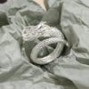 Anillo de pareja para hombre y mujer de oro de arena de Vietnam, dragón y fénix, anillo abierto ajustable, grifo en relieve, dominante, venta al por mayor de fábrica de anillos