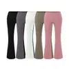 Pantalones de campana cortos para mujer para figuras petite, adecuados para uso exterior, estilo fino de verano, control de abdomen y levantamiento de glúteos, pantalones acampanados de yoga blancos