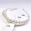 Diadema de Perlas Simple Estilo Nuevo Europeo y Americano Hecha a Mano Diadema de Perlas de Tamaño Completo Versátil Dulce Elegante Accesorios para el Cabello de Celebridad de Internet para Mujeres