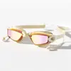 Gafas de natación de alta definición, venta directa de fábrica, para adultos, hombres y mujeres, impermeables, antivaho, galvanizadas, gafas de natación, gafas para miopía al por mayor