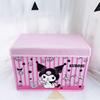 Nueva Caja de Almacenamiento Plegable de Cuero Sintético Pu Kuromi con Tapa abatible para Artículos Varios de Escritorio Oficina Dormitorio Armario