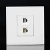 Tomada dupla de rede RJ45 tipo 86 para computador com tomada telefônica RJ11 mais tomada de informação de voz telefônica