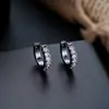 Brincos de Argola Cruzados de Zircônia Transfronteiriços para Homens, Brincos de Argola Lisos, Presilhas de Orelha de Raio, Pingentes de Orelha, Acessórios de Orelha para Mulheres, Amostra de Live do TikTok