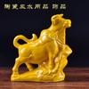 Cerámica Tang Sancai Vaca Chinoiserie Sala de Estar Decoración del Hogar Artesanías Adornos de Toro del Zodiaco Regalo de Inauguración Búfalo