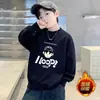 Nova Blusa de Moletom Infantil para Meninos para Primavera e Outono, Camiseta Base Esportiva Estilosa para Meninos, Top Camiseta de Manga Longa de Lã para Inverno