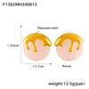 Xinyixin Dopamina Candy Color Light Luxo Resina Colorido Brincos Femininos Titânio Aço Nicho Requintado Elegante Brincos em estoque