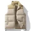Chaleco Transfronterizo Explosiones Otoño e Invierno Grueso Algodón Plumón Chaqueta Moda Pareja Cuello Guapo Chaleco Cálido