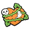 Decoraciones de zapatos de zueco de dibujos animados para Halloween, lindos dijes de zapato de goma blanda de gato negro y calabaza, accesorios decorativos DIY para zapatos de jardín en stock