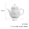 Tetera de Cerámica Azul y Blanco con Anillos de Orquídea Pintada a Mano Bajo Esmalte de Barro Jade Qingji Set de Té Kung Fu Filtro de Agujero de Bola Cerámica para el Hogar