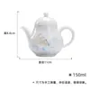 Tetera de Cerámica Azul y Blanco con Anillos de Orquídea Pintada a Mano Bajo Esmalte de Barro Jade Qingji Set de Té Kung Fu Filtro de Agujero de Bola Cerámica para el Hogar