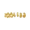 Brincos de gota florais estilo europeu e americano transfronteiriços, conjunto de 18 peças, brincos vintage elegantes, brincos de luxo leve de alta qualidade para mulheres