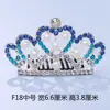 Tocado de corona para niños, corona de princesa con diamantes de imitación, peine para el cabello, regalo de cumpleaños para niña pequeña, accesorios para el cabello de bebé, peine, joyería