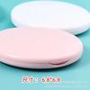 Espelho de Maquiagem Portátil de Plástico Simples Estilo Ins Fofo com Tampa Flip para Meninas, Espelho Redondo Pequeno Dobrável