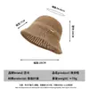 Nuevo Estilo Primavera y Verano Sombrero de Pescador Hueco Transpirable para Mujer, Sombrero de Protección Solar para Salidas, Sombrero Cubo Adelgazante, Sombrero Cubo Versátil
