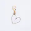 Colgante de esmalte de dibujos animados blanco, colgante de aleación en tono blanco, accesorios para manualidades, adorno colgante decorativo, accesorio para llavero, venta al por mayor