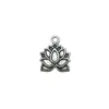 Accesorios de Joyería de Aleación DIY 11 Estilos Plata Antigua Yoga Loto Redondo Hueco Colgantes para Collares Pendientes Dijes Adornos