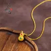Mismo estilo que las joyerías, colgante de calabaza moneda roja y verde de oro de arena método antiguo, nuevo estilo nacional chino colgante de calabaza de bendición y prosperidad collar colgante
