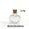 Mini Garrafa Transparente Pequena Garrafa dos Desejos Tampada com Rolha e Corda Garrafa de Deriva Pingente Criativo DIY Feito à Mão Garrafa da Sorte