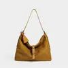 Bolsa tote simples de camurça para mulheres, nova moda 2026, bolsa de ombro de grande capacidade