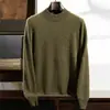 Suéter de Cachemira de Cuello Alto Nuevo para Otoño e Invierno Suéter de Lana Grueso Cálido para Hombre Capa Base Invierno Suéter de Cachemira de Cabra para Hombre