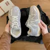 Zapatillas Retro Plateadas de Suela Gruesa para Mujer Otoño 2025 Nuevas de Malla Transpirable Casual Zapatos de Papá Ins Tendencia Estilo Forrest Gump