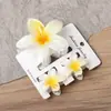 Pinza de Tiburón para el Cabello con Flor de Plumeria y Flor de Bauhinia, Estilo Vacacional para la Parte Trasera de la Cabeza de Mujer, Accesorio para el Cabello