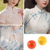 Botón de cuentas de color para cheongsam, estilo nacional, botón redondo de imitación de jade, botón de blusa de camisa con cuentas Hanfu, botón pequeño de perla