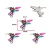 Accesorios para Joyería de Aleación con Goteo de Aceite DIY Colgante de Pájaro Gorrión Colorido Pulsera Llavero Colgante Decorativo W522