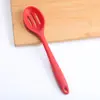 Barril de armazenamento vermelho com cabo de silicone tudo incluído utensílios de cozinha conjunto de 10 peças espátula antiaderente utensílios de cozinha conjunto de cozinha