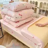 Roupa de Cama Especial para Dormitório Estudantil Lençol de Elástico 100% Algodão Capa de Colchão 100% Algodão para Cama de Solteiro 90x190 Lençol de Solteiro Capa de Edredom Conjunto de Três Peças
