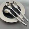 Colher de Servir Antiderrapante de Aço Inoxidável 304, Colher Pública, Colher de Servir de Aço Inoxidável, Escorredor, Colher para Salada, Colher Grande para Servir Peixe, Colher para Servir Comida Ocidental