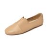 Zapatos de Leche de Piel de Vaca Suaves y Cómodos Talla Talla Reembolsables 2023 Primavera Mocasines Planos de Piel de Vaca Punta Redonda Zapatos de Una Sola Capa para Mujer