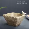 Vaso de Flor de Rocha Vulcânica de Hainan Grama Moeda Grama Moeda Vaso de Flor Hidropônico Pedra de Imitação Bonsai Suporte de Flor de Cerâmica Criativo Sem Furos
