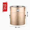 Barril de tangerina de aço inoxidável barril de chá grande capacidade selado espesso à prova de frescor à prova de umidade tanque de armazenamento de metal para chá com medidor de umidade