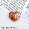 Gatinho de Desenho Animado Pão Comida Brinquedo DIY Pequenos Enfeites Acessórios de Cola de Creme Presilhas de Cabelo Furos Fivelas de Sapato Decoração Acessórios de Resina