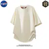 Conjunto de Top de Manga Curta Texturizado e Shorts Masculino Plus Size da Marca NASA Moda Verão Novo Casual Tendência Conjunto de Duas Peças