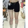 2026 Shorts de Mezclilla Casual Retro Ligeramente Elásticos para Mujer, Verano Cintura Alta Adelgazantes Ajustados que Resaltan las Caderas Hot Girl Pierna Recta de Línea A