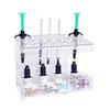 Caja de Almacenamiento Transparente Porosa de Acrílico Personalizada con Múltiples Compartimentos para Accesorios Adhesivos de Jeringas Adecuada para Hospitales Dentales