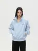 Chaqueta deportiva de marca europea y americana de moda con tres rayas, chaqueta casual de lunares de corte holgado con cuello alto para mujer, chaqueta de lunares con cremallera para primavera y otoño