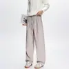 Calça de terno reta listrada plissada estilo americano para homens, coleção outono 2026, caimento relaxado, calça casual de perna larga, estilo cross-border