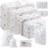 Conjunto de Armazenamento para Viagem Amazon Bolsa de Armazenamento para Viagem Conjunto de Oito Peças Bolsa de Armazenamento para Organização de Roupas de Viagem