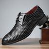 Amazon Aliexpress Venda Quente Transfronteiriça Masculina Moda Britânica Sapatos de Negócios Formais Bico Fino Versátil Sapatos Masculinos 16051