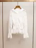 Blusas com Capuz de Renda Pesada Solúvel em Água, Design Novo Outono/Inverno, Elegantes, para Mulheres, Shenzhen Nanyou