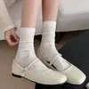 Calcetines de media pantorrilla para mujer Primavera y Verano, Nuevo Estilo Simple, Serie de Colores Frescos y Puros, Fibra de Bambú, Calcetines Ligeros y Transpirables para Mujer, Calcetines Anchos