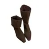 Zapatos Nuevos Otoño e Invierno Botines Mujer Tacón Cuña 2026 Western Mate Apilado Retro Adelgazante Superficie Suave Borde Girado Punta Fina Slip-on