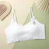 Novo Sutiã Seamless de Desenvolvimento para Meninas Adolescentes do Ensino Fundamental, Lingerie com Costas Bonitas, Anti-Exposição com Bojos, Top Tubinho Suspensório Estudantil