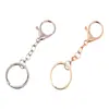 Set de Tres Piezas con Broche de Langosta Cadena de Cuatro Secciones Llavero Metálico Anillo de Conexión Hebilla para Bolsa Hecha a Mano DIY Materiales para Joyería Accesorios