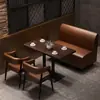 Sofá de Canto para Bar Lounge Retrô Sofá de Lazer Café com Música Mesa e Cadeira para Hot Pot Sobremesa Chá de Leite Lanchonete
